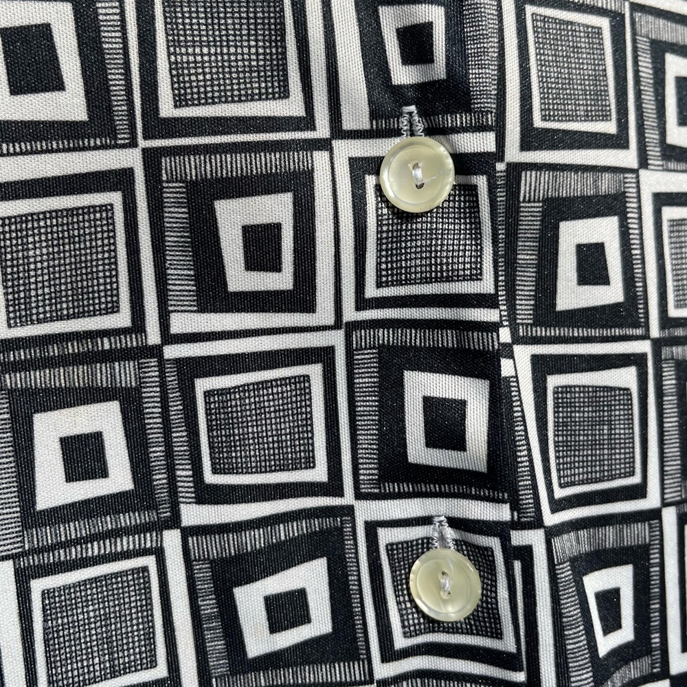 90s Patterned Button-Up Shirt - image 2